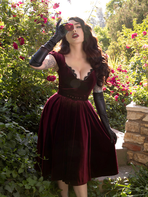 Baudelaire Swing Dress in Oxblood